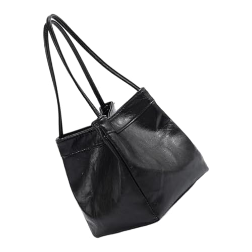 NPXUAMTJ Spiegelte Finish PU Bucket Tasche Mit Bequemer Riemen Geräumiger Kleidung Resistente Handtasche Freizeitpreis Für Frauen PU Lederhandtasche von NPXUAMTJ