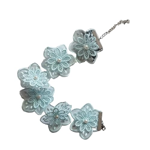 NPXUAMTJ Spitzenblume Und Kunstperlen Halshain Stylish Braut Hochzeit Halskette Eleganter Schmuck Für Braut Und Elegantes Event Frauen Modezubehör Für Frauen von NPXUAMTJ