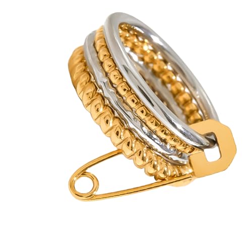 NPXUAMTJ Stapelbare Edelstahlringe Moderne Minimalisten Entwerfen Tragbare Für Ihren Komfortablen Stapelbaren Schmuck Tragbar Für Tägliche Wear 3 Styles Geschenk von NPXUAMTJ