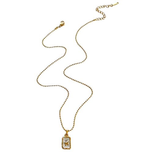 NPXUAMTJ Stapelbare Rosen/Schmetterling Zauberketten Halskette Blumenmuster Edelstahl Schmuckzubehör Verstellbare Länge Halshain Schmetterling Tropfen Öl Halskette NPXUAMTJ Stapelbare Rosen/Schmetterling Zauberketten Halskette Blumenmuster Edelstahl Schmuckzubehör Verstellbare Länge Halshain Schmetterling Tropfen Öl Halskette von NPXUAMTJ