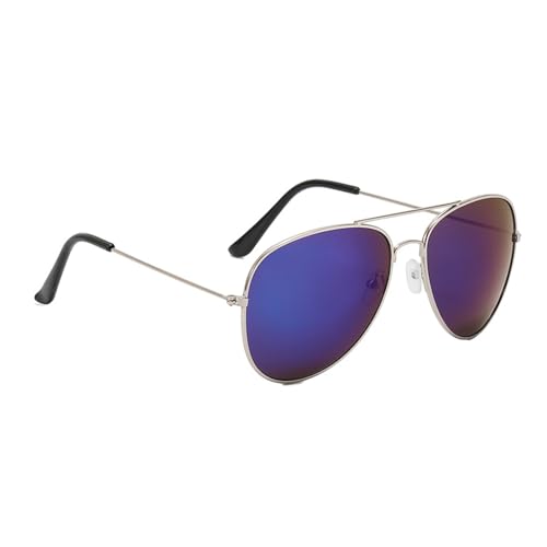 NPXUAMTJ Stilvolle Brille mit UV400-Sonnenschutz, Metallrahmen, Polycarbonat-Linse, Sonnenbrille, für Damen und Herren, Outdoor-Aktivitäten, PC-Linse, Metallrahmen, Silberfarbener Rahmen, blaues Fi NPXUAMTJ Stilvolle Brille mit UV400-Sonnenschutz, Metallrahmen, Polycarbonat-Linse, Sonnenbrille, für Damen und Herren, Outdoor-Aktivitäten, PC-Linse, Metallrahmen, Silberfarbener Rahmen, blaues Fi von NPXUAMTJ