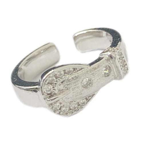 NPXUAMTJ Stilvolle Schnallenförmige Ringe Legierung Metall Schmuck Daily Wear Verstellbare Größe Unisex Partys Stapelbarer Gürtelschnalle von NPXUAMTJ