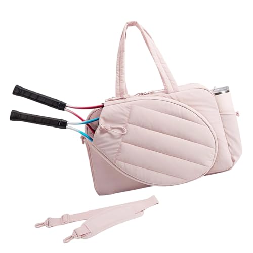 NPXUAMTJ Stilvolle Übergroße Sporttasche Für Aktive Frauen Männer Praktische Wasserfeste Schulter Hält Schläger Organisatoren Frauen Premium Nylon Fitnessstudio von NPXUAMTJ