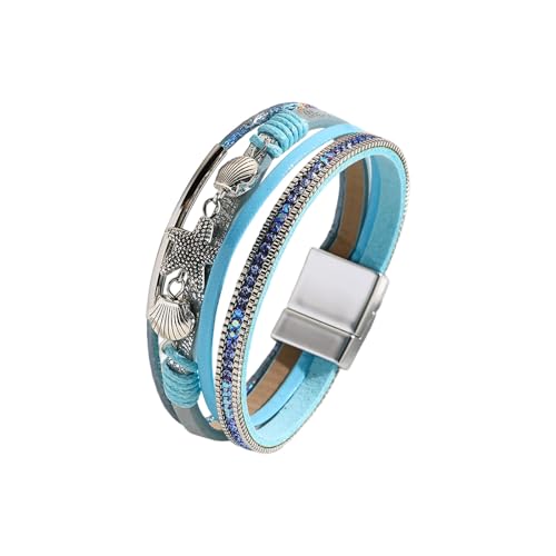 NPXUAMTJ Stilvoller Muschelschmuck Armreifen Für Frauen Verfügen Über Leichte Synthetische Leder Konstruktion Armband Trendy Seesternschmuck Für Frauen von NPXUAMTJ