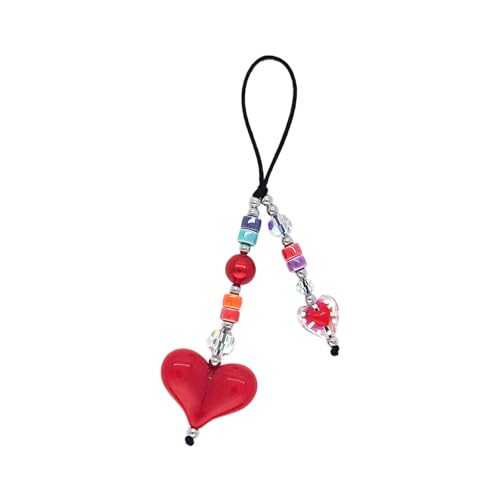 NPXUAMTJ Stylish Heart Perle Keychain Harz Textur Harz Telefon Schmuck Für Langlebigkeit Ideal Für Enthusiasten Und Modefrauen von NPXUAMTJ