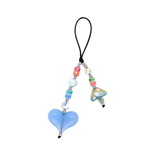 NPXUAMTJ Stylish Heart Perle Keychain Harz Textur Harz Telefon Schmuck Für Langlebigkeit Ideal Für Enthusiasten Und Modefrauen von NPXUAMTJ