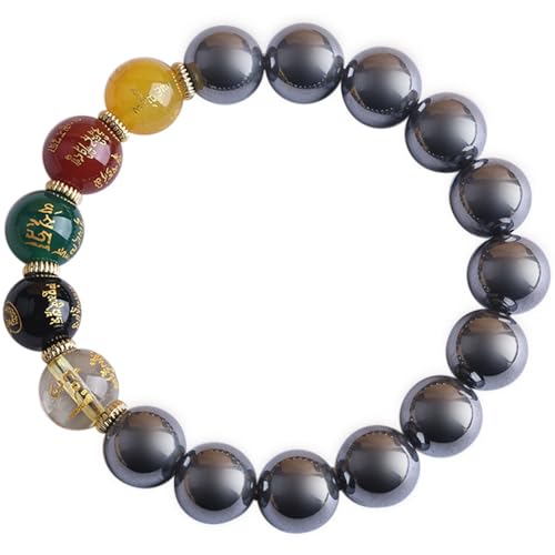 NPXUAMTJ Stylish Terahertz Kristalle Steinarmband Mit Natürlichen Energieperlen Flexibler Unisex Schmuck Für Training Täglicher Verschleiß Elastischer Terahertz Energiearmband von NPXUAMTJ