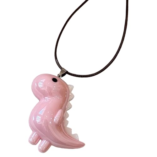 NPXUAMTJ Süßer Elefanten-Dinosaurier-Halskette, lange Kordelkette, Choker, einzigartiger Tier-Anhänger, Modeschmuck für Frauen von NPXUAMTJ