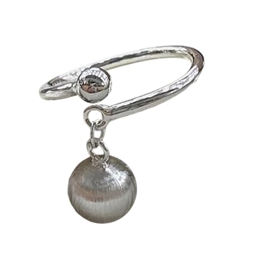 NPXUAMTJ Trendige Minimalisten Ringe Mit Gebürsteter Textur Geometrischer Kugel/quadratische Fingerringe Statement Schmuck Für Damen Einzigartiger Geschenkring von NPXUAMTJ