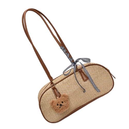 NPXUAMTJ Trendy Gewebte Umhängetasche Für Frauen Reißverschluss Verschluss Achselstärkeabend Und Daily Essentials Umhängetasche Frauen von NPXUAMTJ