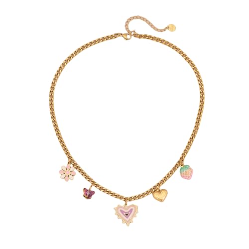 NPXUAMTJ Trendy Herzförmige Halskette Empfindliche Haut Edelstahl Schmuck Alltag Elegante Stile Schlüsselbein Kette Zartes Liebesymbol von NPXUAMTJ