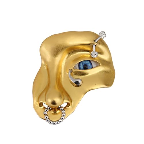 NPXUAMTJ Übertriebener Vintage Halbgesicht Brosche Legierung Pin Modelle Brosche Revers Pin Orcs Maske Brosche Kleidung Pin Juwely NPXUAMTJ Übertriebener Vintage Halbgesicht Brosche Legierung Pin Modelle Brosche Revers Pin Orcs Maske Brosche Kleidung Pin Juwely von NPXUAMTJ
