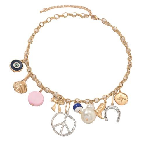 NPXUAMTJ Vielseitiger Casual Beach Halskette Schmuck Verstellbare Länge Schlüsselbeinkette Für Tägliche Verschleißdaten Geschenk Mode Strand Halskette von NPXUAMTJ