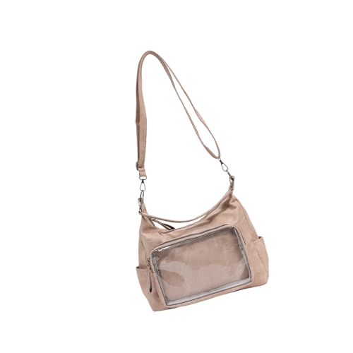 NPXUAMTJ Vintage Clear PU Crossbody Body Verstellbarer Riemen Geräumiger Retro Schultertasche Für Tägliche Essentials Geräumige Klare Pu Crossbody Geldbörse von NPXUAMTJ