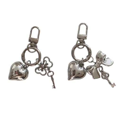 NPXUAMTJ Vintage Large Love Heart Anhänger Keychain Sturdy Alloy Charm Fashion Accessoire Für Männer Und Frauen Stilvolle Outfits von NPXUAMTJ