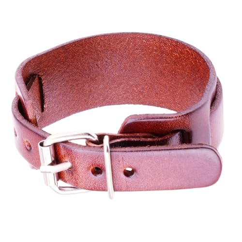 NPXUAMTJ Vintage Punk Verstellbares Handgelenk Manschette Armband Doppelgurt Leder Unisex Handzubehör Leder Doppelschicht Design von NPXUAMTJ