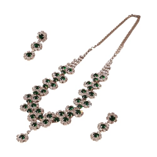 NPXUAMTJ Vintage Styles Sunflowers Stapelbare Halskette Ohrringe Set Women Sonderanlass Juwely Für Partys Versammlungen Art Deco Strasses Schmuck Set Für Braut von NPXUAMTJ