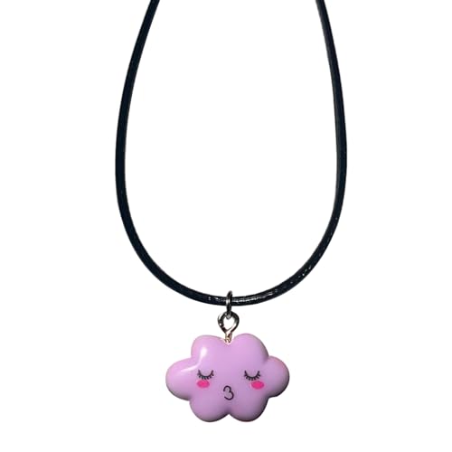 NPXUAMTJ Wolkengesicht-Anhänger Schlüsselbein-Kette, stilvolle Halskette, verstellbare Länge, Halskette für Damen und Mädchen NPXUAMTJ Wolkengesicht-Anhänger Schlüsselbein-Kette, stilvolle Halskette, verstellbare Länge, Halskette für Damen und Mädchen von NPXUAMTJ