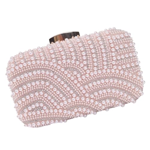 NPXUAMTJ Zarte Gestickte Crossbody Geldbörse Faux Pearls Decors Praktische Konstruktion Mehrere Speicherzonen Abend Anlass Faux Pearls Besorgt Prom Geldbörse von NPXUAMTJ