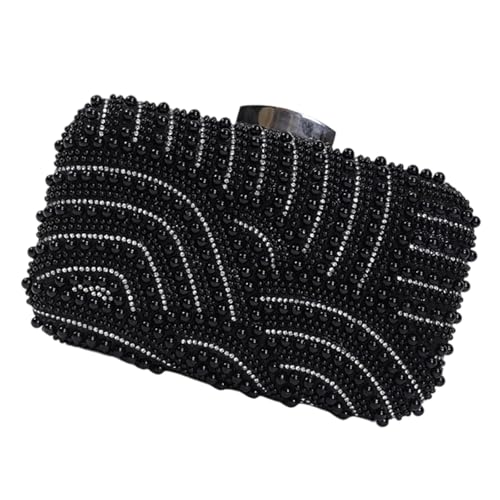 NPXUAMTJ Zarte Gestickte Crossbody Geldbörse Faux Pearls Decors Praktische Konstruktion Mehrere Speicherzonen Abend Anlass Faux Pearls Besorgt Prom Geldbörse von NPXUAMTJ