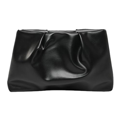 NPXUAMTJ Zeitgenössischer Crinkle Detail Leichtes Handheld Tasche PU Leder Weiche Faltenhochzeit Geldbeutel Eleganter Abend Für Abschlussball Leichtgewicht von NPXUAMTJ