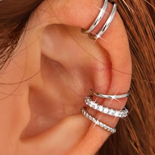 Ohrringe Mit Goldplattiertem Ohrmanschette Einstellbarer Clip Auf Schmuck Stilvolle Ohrzubehört von NPXUAMTJ