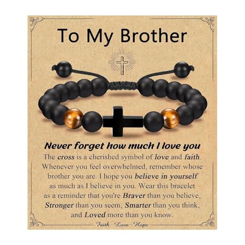 Perlenkreuze Armband Einstellbar Für Jungen Religiöse Zeremonie Geschenke Bestätigung Kommunion Von Eltern Großeltern von NPXUAMTJ