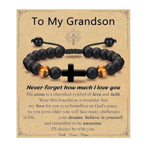 Perlenkreuze Armband Einstellbar Für Jungen Religiöse Zeremonie Geschenke Bestätigung Kommunion Von Eltern Großeltern von NPXUAMTJ