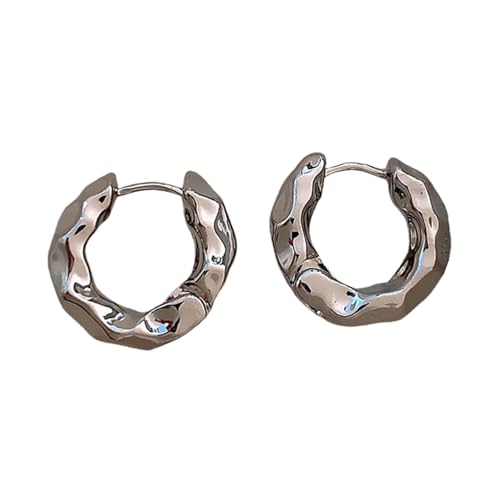 Raffinierte Frauen Hoop Ohrringe Vielseitige Gold/Silber Reifenoopringe Für Bürofeiern Und Versammlungen von NPXUAMTJ