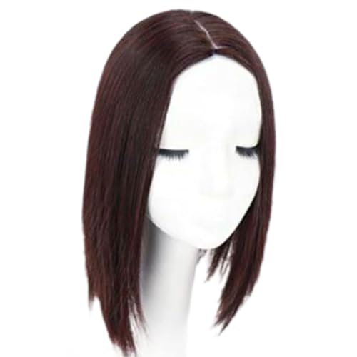 Realistisches Gerade Haarstück Für Frauen Mit Belüftetem Nettofutter Und Clip In Design Easy Maintenance Alltag Wärmefaserfaser Haarstück von NPXUAMTJ
