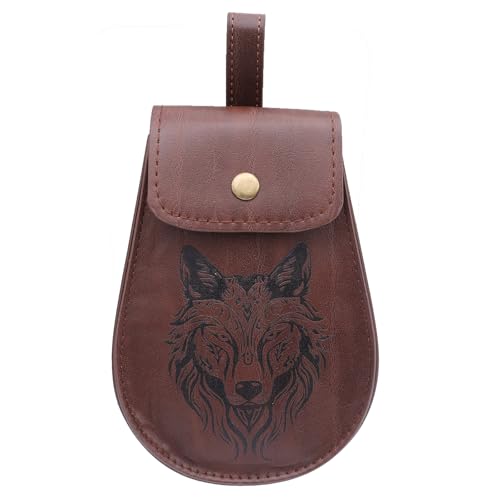 Renaissances Kostüm Halloween Mittelalter Pirat Leder Gürteltaschen Hüfttasche Wikinger Kostüm Zubehör für Cosplay Herren Kostüm, I, Einheitsgröße, Mass Beauty von NPXUAMTJ