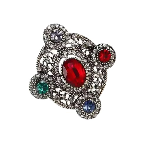 Retro Strasssteine ​​Bowknot Heart Heart Oval Brosche Revers Stecknadel Leichtes Design Vielseitiges Schmuckstück Für Frauen Täglich Trage Stilvoller Brustverzierung Für Formelle Veranstaltung von NPXUAMTJ