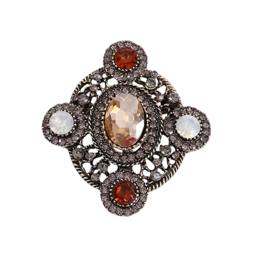 Retro Strasssteine ​​Bowknot Heart Heart Oval Brosche Revers Stecknadel Leichtes Design Vielseitiges Schmuckstück Für Frauen Täglich Trage Stilvoller Brustverzierung Für Formelle Veranstaltung von NPXUAMTJ