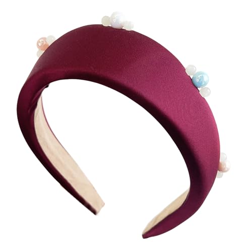 Retro Styles Frauenstirnband Mit Perlenverzierungen Mode Haare Erklärungen Elegantes Haarband Für Hochzeiten Und Partys Trendy Einzigartiger Look von NPXUAMTJ