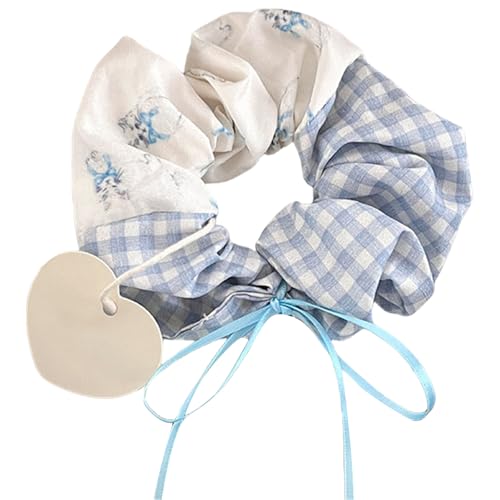Ribbon Bowknot Haarthuhn Mit Spitzenverkleidung Haare Knackig Elastischer Haaroirloop Dicke Hochsteckfrisuren Haarkreise Haardekoration von NPXUAMTJ