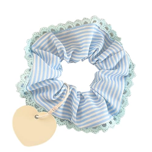 Ribbon Bowknot Haarthuhn Mit Spitzenverkleidung Haare Knackig Elastischer Haaroirloop Dicke Hochsteckfrisuren Haarkreise Haardekoration von NPXUAMTJ