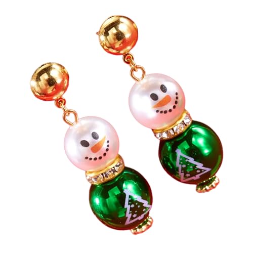 Snowman Weihnachtsohrringe Mit Nachahmung Perlen Stylish Festival Ohraccessoires Geschenk Für Frauen Und Kinder Weihnachtsgeschenkohrringe von NPXUAMTJ