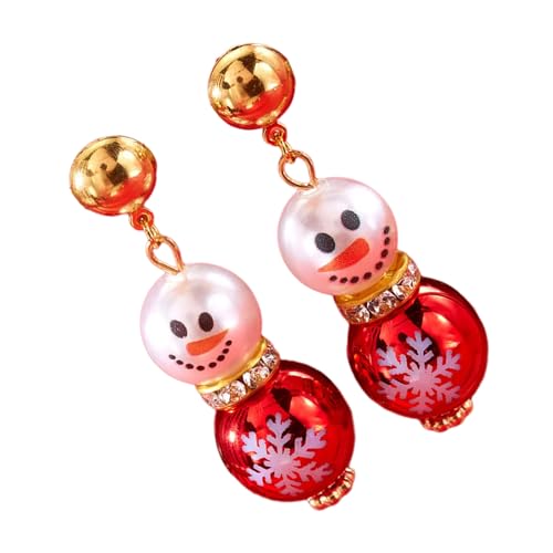 Snowman Weihnachtsohrringe Mit Nachahmung Perlen Stylish Festival Ohraccessoires Geschenk Für Frauen Und Kinder Weihnachtsgeschenkohrringe von NPXUAMTJ