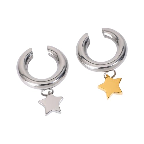 Stilvolle Gold Und Sternentwürfe Ohrhugger Für Den Täglichen Kleidung Leicht Zu Steigern Schmuckstücke Vielseitige Ohrmanschette Accessoire von NPXUAMTJ