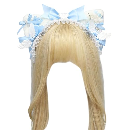 Stilvolles Kätzchen Kopfstück Proms Geburtstag Haarbänder Lustige Kopfbedeckung Halloween Bögen Adorkable Haare Kopfbedeckung Süßes Pelziges Stirnband von NPXUAMTJ