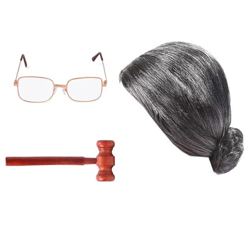 Synthetic Lawyer Judge Cosplay Perücken Entsprechen Lockige Wedig Wigs Für Die Schulpartei von NPXUAMTJ