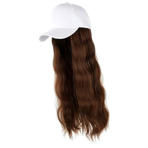 Synthetische Lockige Perücken Haare Baseballhut Mit Atmungsaktiven Futter Natürliche Aussehen Haarteife Kopfbedeckung Für Frauen Täglich Tragen Hitzebeständige Synthetische Faserperücken von NPXUAMTJ