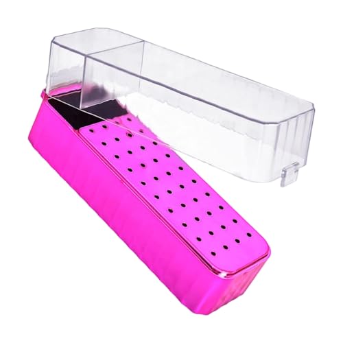 Tragbare Maniküre Drill Bithalter Fall 40Slot Sichtbare Organisation Durabilität Aufbewahrungsbox Benutzerfreundlicher Design Nagelbohrer Bit Speicher Organizer Box von NPXUAMTJ