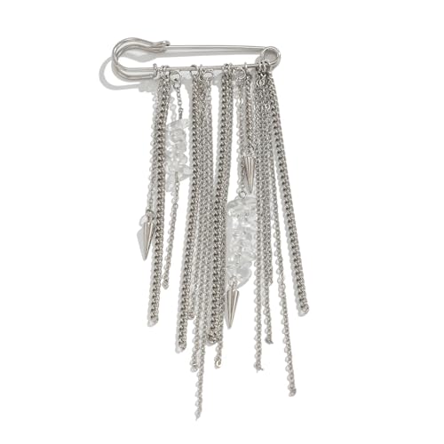 Trendy Farkly Crystal Stone Paperclip Kingkettchenarmband Für Frauen Punk Hip Hop Quasten Pantend Knöchel Kette Accessoire Trendy Damen Niet Kamm Accessoire von NPXUAMTJ