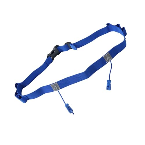 Verstellbarer, elastischer Laufgürtel, Laufgürtel, Rennnummer-Gürtel mit Clip-Verschluss, Stretch-Passform und bequemer Hakengürtel, blau von NPXUAMTJ