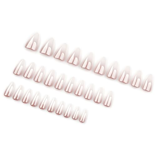 Weihnachten Künstliche Nägel Mandelpresse Auf Nägeln Französische Tipps Glänzende Falsche Nägel Verleihen Jedem Outfit Für Frauen Charme von NPXUAMTJ