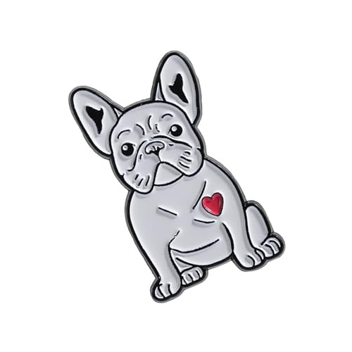 Weiße Cartoon Hundform Sturdy Drop Oil Pin Brosche Unisex Mode Schmuck Geschenk Für Taschen Hüte Denims Jacken Kostüm Dekors Hund Brosche Für Rucksackdekoration von NPXUAMTJ