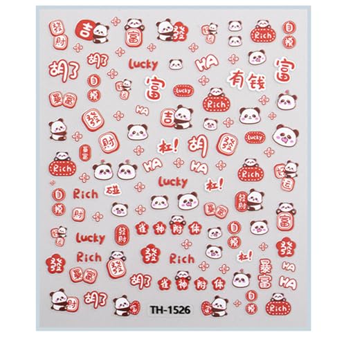 1 Sheet Spring Festival Nails Kunstaufkleber Mit Traditionellen Mustern Festival Nägel Aufkleber Maniküre Für Frauen Und Mädchen von NPYQ