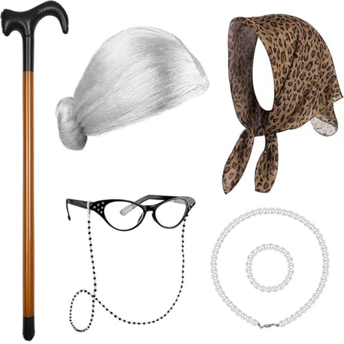 100 Tage Schulkostüm Jungen Halloween Old Man Kostüm Hat Frau Kostüm Dor Girls Styles von NPYQ