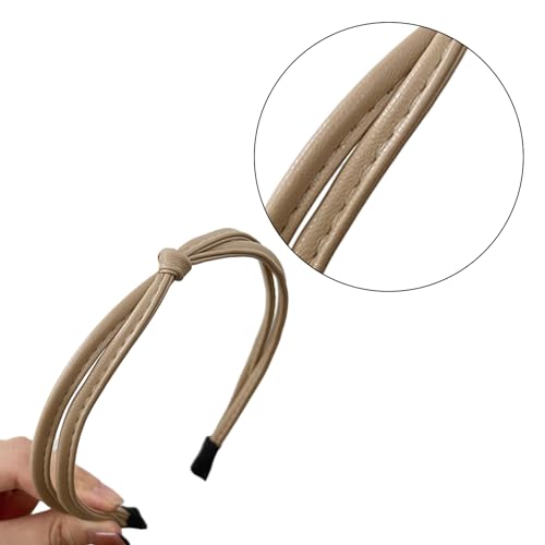 Dünnes PU Leder Stirnband Für Damen Elegantes Haarband Dinner Party Kopfschmuck Damen Tägliches Tragen Einfaches Haar Accessoire Einfaches Stirnband von NPYQ